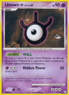 Unown [W] Uncommon card from Legends Awakened