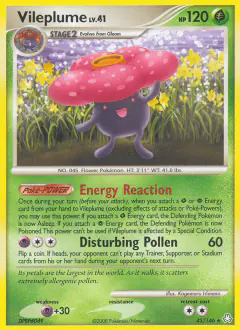 Vileplume Rare card from Legends Awakened