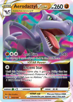 Aerodactyl VSTAR Rare Holo VSTAR card from Lost Origin