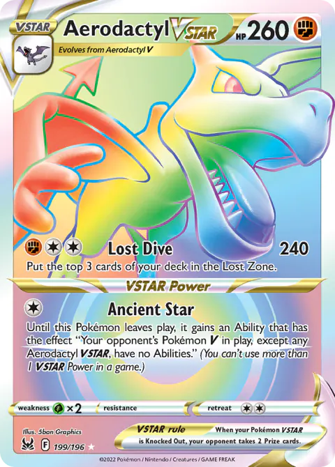 Aerodactyl VSTAR Rare Rainbow