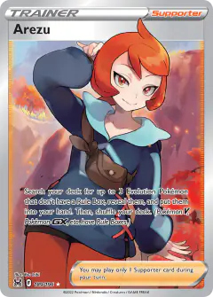 Arezu Rare Ultra card from Lost Origin