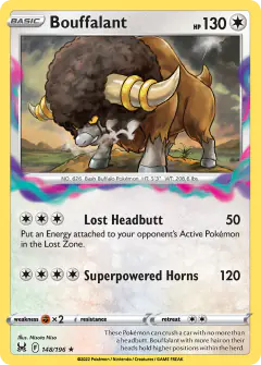 Bouffalant Rare card from Lost Origin