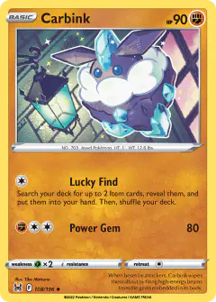 Carbink Uncommon card from Lost Origin