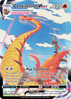 Centiskorch VMAX Rare Holo VMAX card from Lost Origin