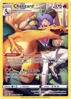 Charizard Trainer Gallery Rare Holo card from Lost Origin