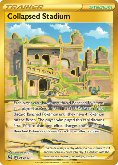 Collapsed Stadium Rare Secret card from Lost Origin