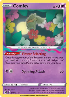 Comfey Rare card from Lost Origin