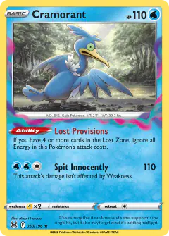 Cramorant Rare card from Lost Origin