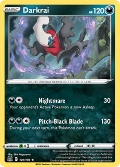 Darkrai Rare Holo card from Lost Origin