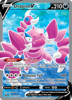 Drapion V Rare Ultra card from Lost Origin