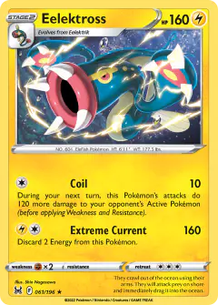 Eelektross Rare card from Lost Origin