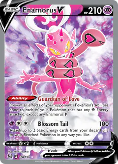Enamorus V Rare Ultra card from Lost Origin