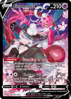 Enamorus V Rare Holo V card from Lost Origin