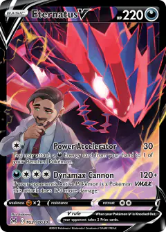 Eternatus V Rare Holo V card from Lost Origin