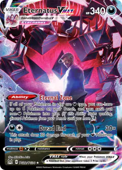 Eternatus VMAX Rare Holo VMAX card from Lost Origin