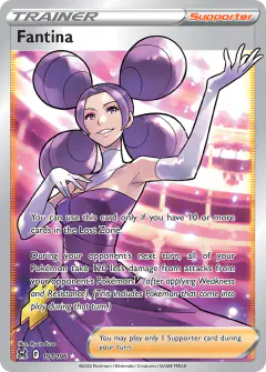 Fantina Rare Ultra card from Lost Origin