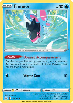 Finneon Common card from Lost Origin