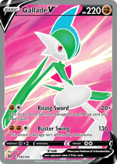 Gallade V Rare Ultra card from Lost Origin
