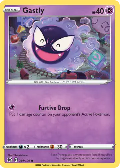 Gastly Common card from Lost Origin