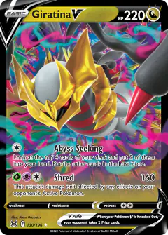 Giratina V Rare Holo V card from Lost Origin