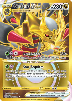 Giratina VSTAR Rare Secret card from Lost Origin