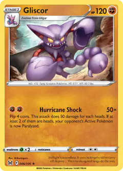Gliscor Rare card from Lost Origin