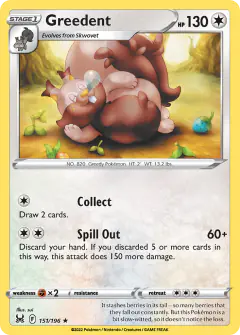 Greedent Rare card from Lost Origin