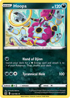 Hoopa Rare card from Lost Origin