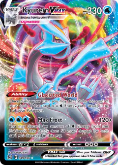 Kyurem VMAX Rare Holo VMAX card from Lost Origin