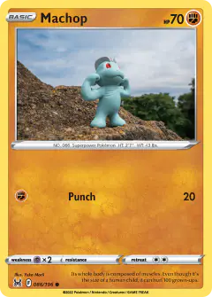 Machop Common card from Lost Origin