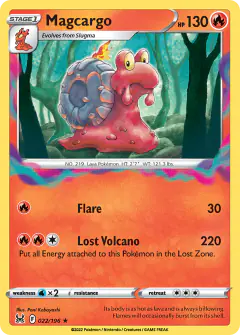 Magcargo Rare card from Lost Origin