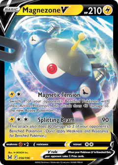Magnezone V Rare Holo V card from Lost Origin