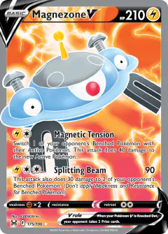Magnezone V Rare Ultra card from Lost Origin
