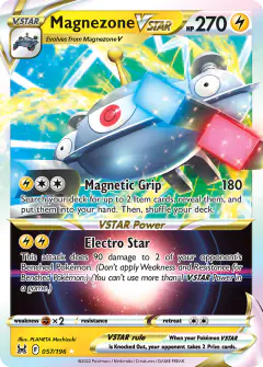 Magnezone VSTAR Rare Holo VSTAR card from Lost Origin