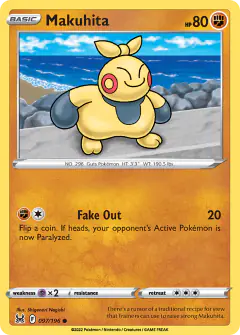 Makuhita Common card from Lost Origin