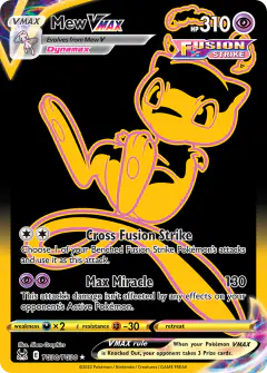 Mew VMAX Rare Secret card from Lost Origin