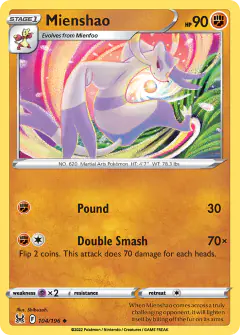 Mienshao Uncommon card from Lost Origin
