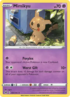 Mimikyu Rare card from Lost Origin