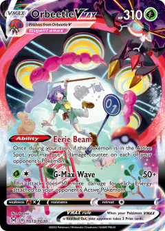 Orbeetle VMAX Rare Holo VMAX card from Lost Origin