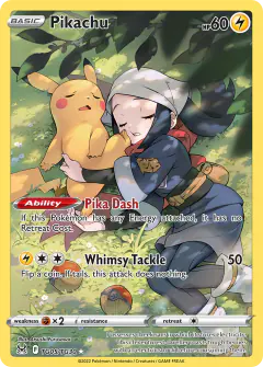 Pikachu Trainer Gallery Rare Holo card from Lost Origin