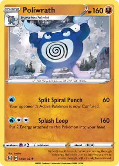 Poliwrath Rare card from Lost Origin