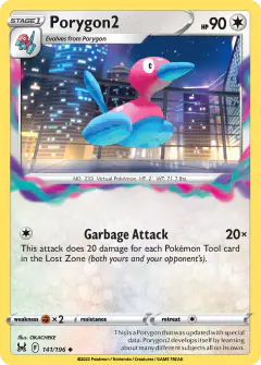 Porygon2 Uncommon card from Lost Origin