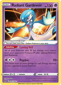 Radiant Gardevoir Radiant Rare card from Lost Origin