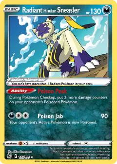 Radiant Hisuian Sneasler Radiant Rare card from Lost Origin