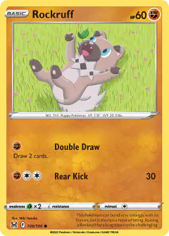 Rockruff Common card from Lost Origin