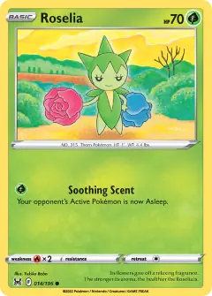 Roselia Common card from Lost Origin
