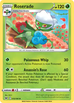 Roserade Uncommon card from Lost Origin
