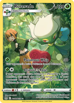 Roserade Trainer Gallery Rare Holo card from Lost Origin