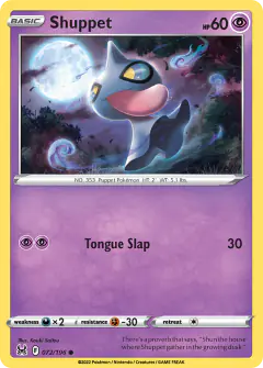 Shuppet Common card from Lost Origin