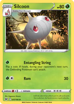 Silcoon Uncommon card from Lost Origin